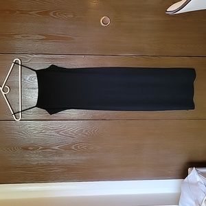 Blue Rain Black Midi Dress